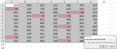 Formatting: Finding Bottom 10% In A Range Using Conditional Formatting Tip