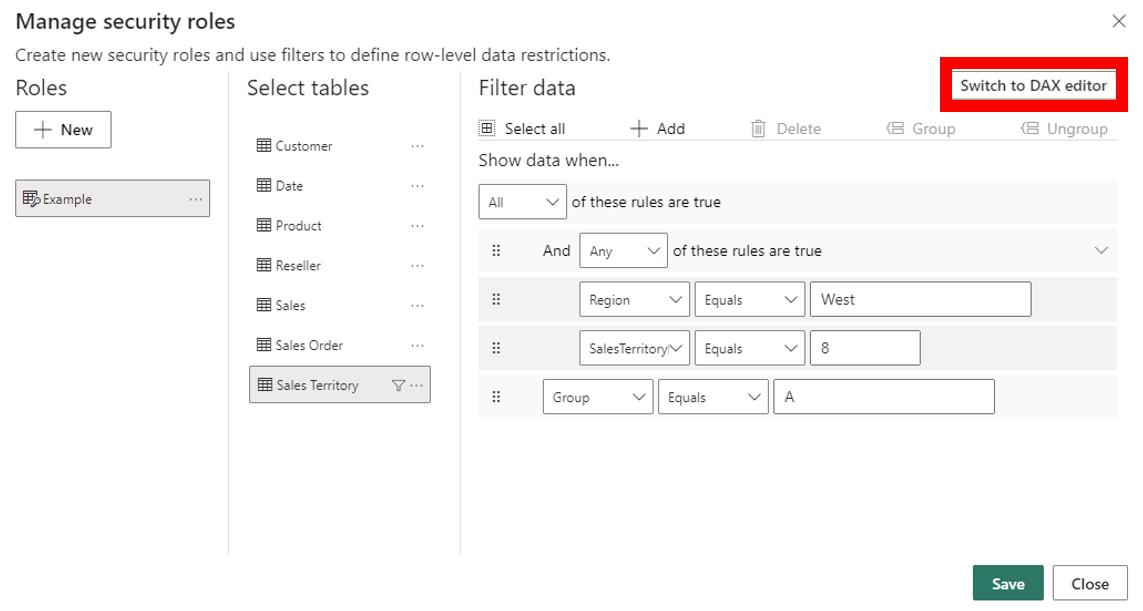 Power BI Blog Enhanced Row Level Security Editor Blog