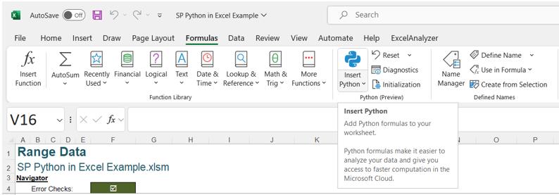 Python in Excel in Preview