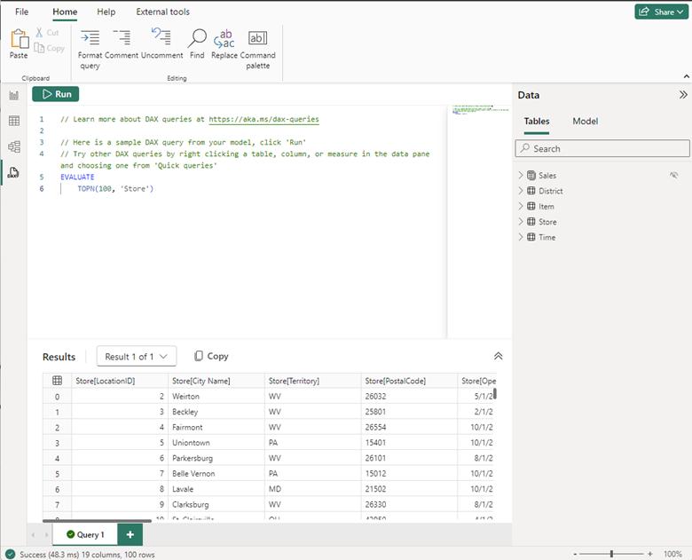 Power BI Blog: More on DAX Query View